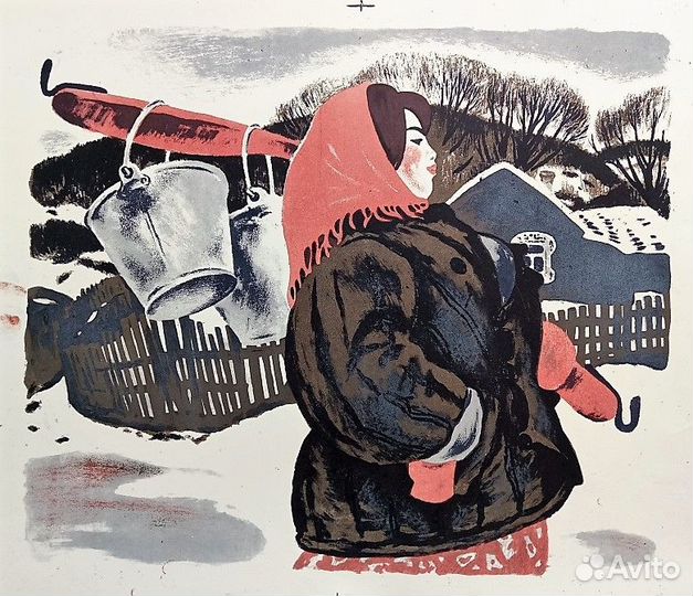 Картина /графика /соцреализм/ СССР/старая