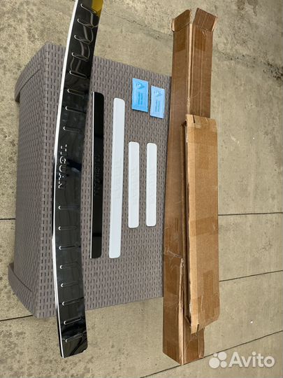 Накладки на пороги и бампер volkswagen tiguan 2