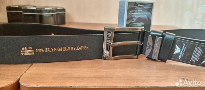 Мужской кожаный ремень Armani