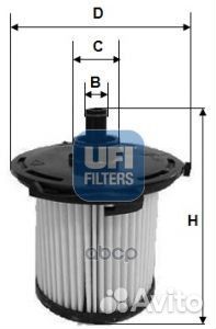 Фильтр топливный 26.074.00 UFI