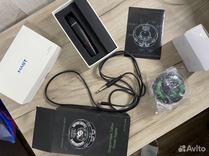 Машинка для татуажа и тату с блоком новая