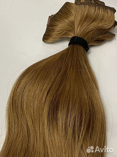 Натуральные волосы на заколках