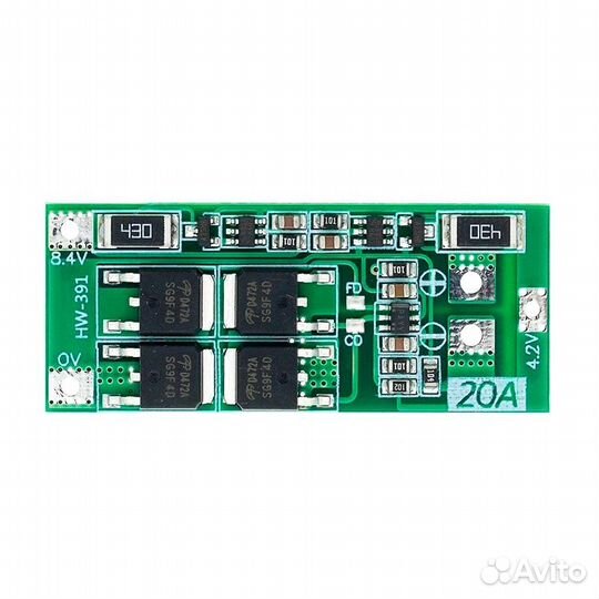 Плата BMS 2S 20A 8,4V