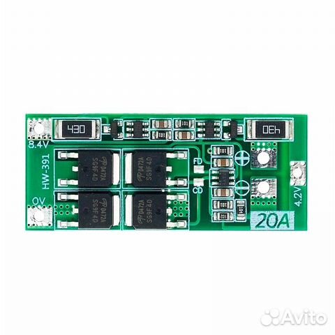 Плата BMS 2S 20A 8,4V
