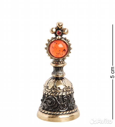 Фигурка Колокольчик (латунь, янтарь) A2024923