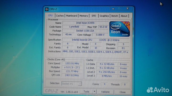 Системный блок Процессор Intel Xeon X3470