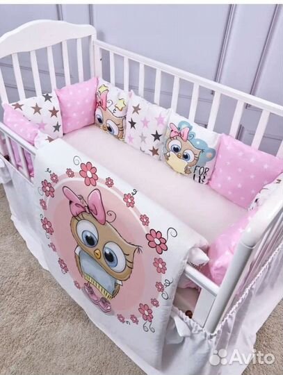 Комплект бортиков с одеялом для кроватки