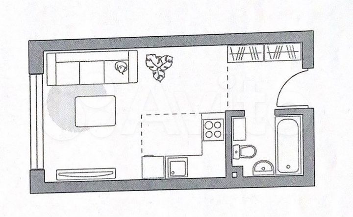 Квартира-студия, 26,9 м², 3/31 эт.