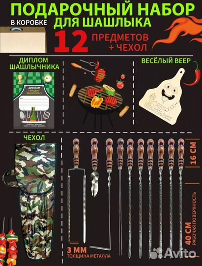 Новый подарочный набор шампуров