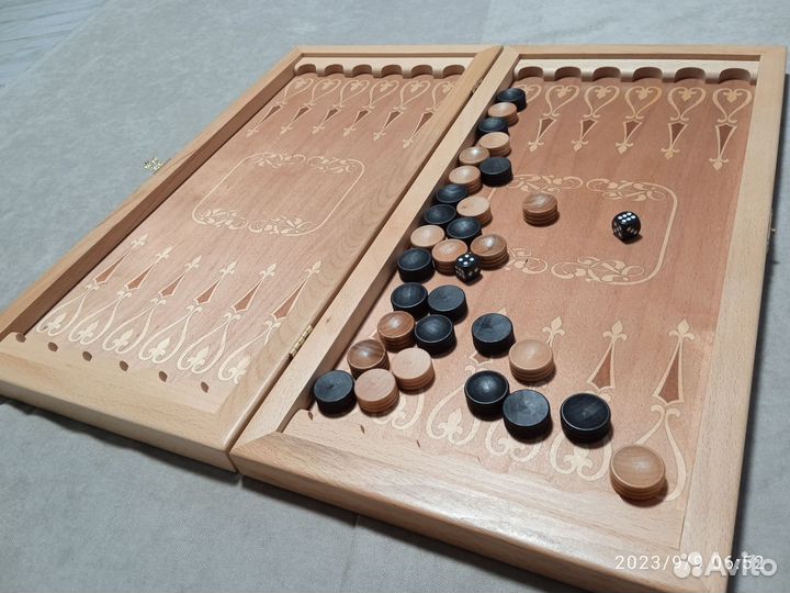 Нарды печать Герб СССР, бук, средние