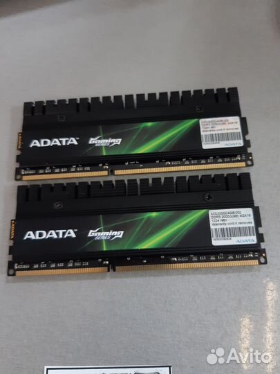 Озу dimm 2x4GB kit adata XPG Gaming v2.0 2000Mhz