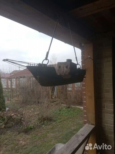 Деревянный светильник корабль