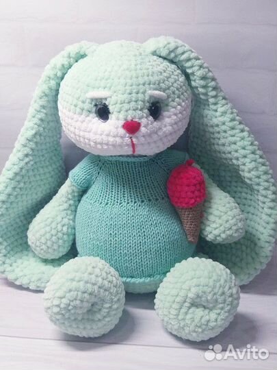 Мягкая игрушка заяц ручной работы