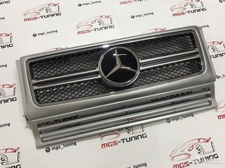 Решетка G-class G63 AMG Серая w463 (Дистроник)