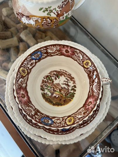 Royal Cauldon Nativ антикварное блюдо, тарелка