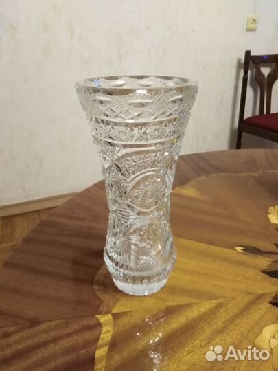 Ваза для цветов Богемский хрусталь,ссср,70-80 г.г