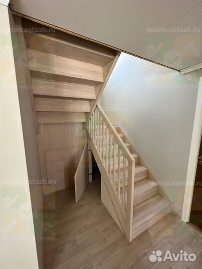 Лестница для дома и дачи на 2 этаж №1