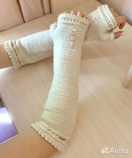 Митенки вязаные