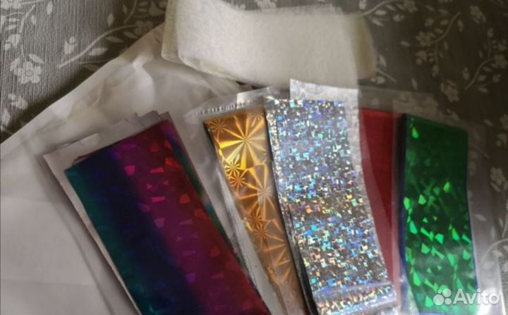 Фольга, глиттеры для маникюра
