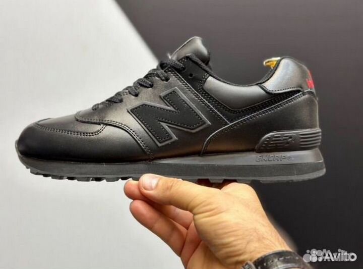 Кроссовки new balance 574 кожаные мужские