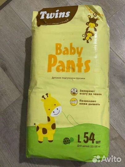 Подгузники-трусики 11-16кг 54шт закрытые