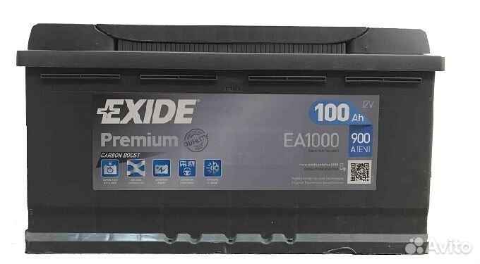 Автомобильный аккумулятор Exide Premium EA1000