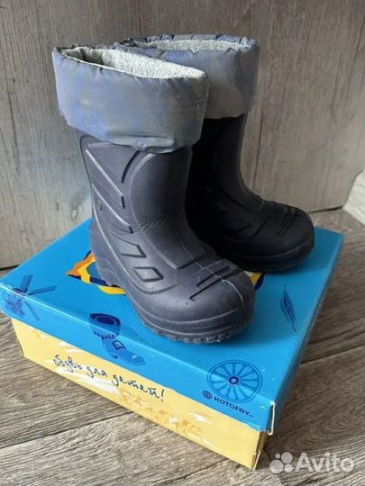 Детские резиновые сапоги утепленные