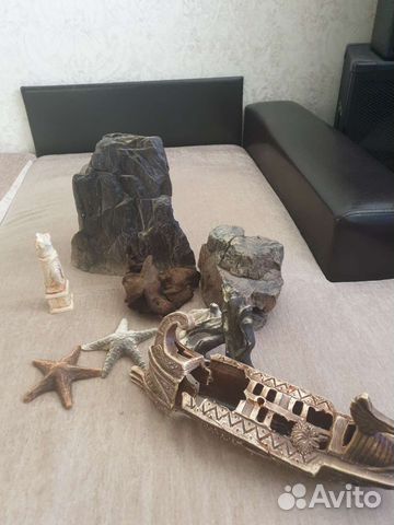 Декорации для аквариума и Подводная лампа 120см