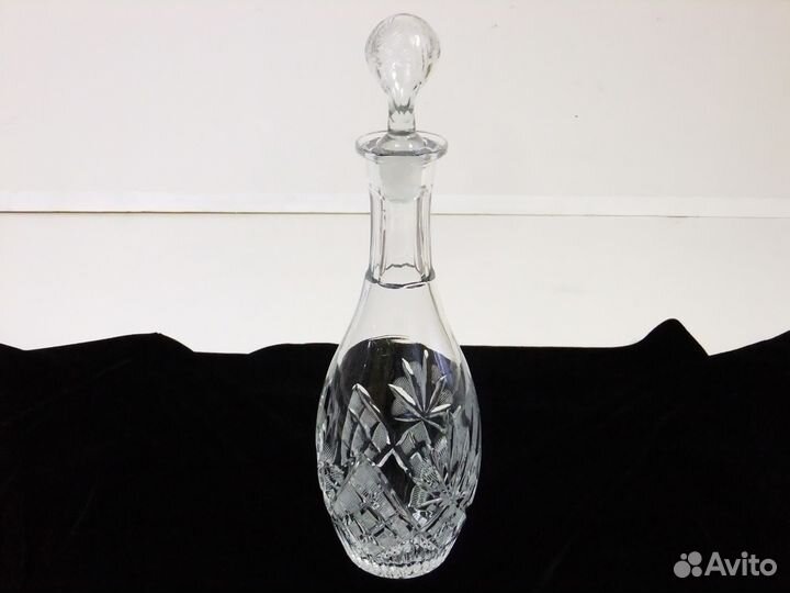 Графин хрусталь 1950е алмазная грань старинный