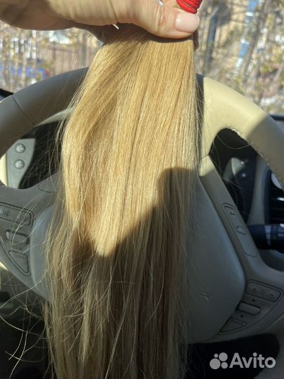 Волосы с девочки 14 лет 50 см 55 гр 8 тон