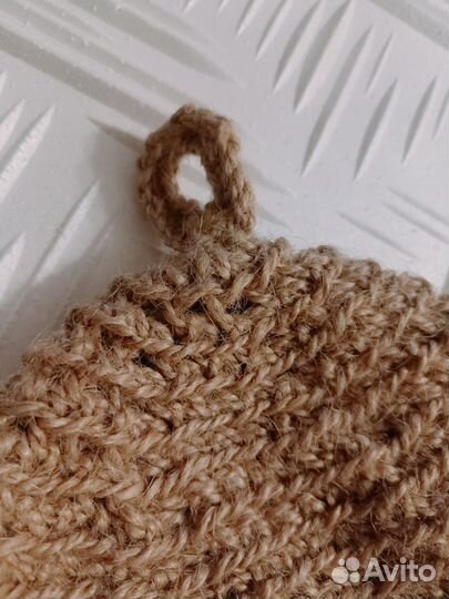 Шапка для бани ручной работы из джута