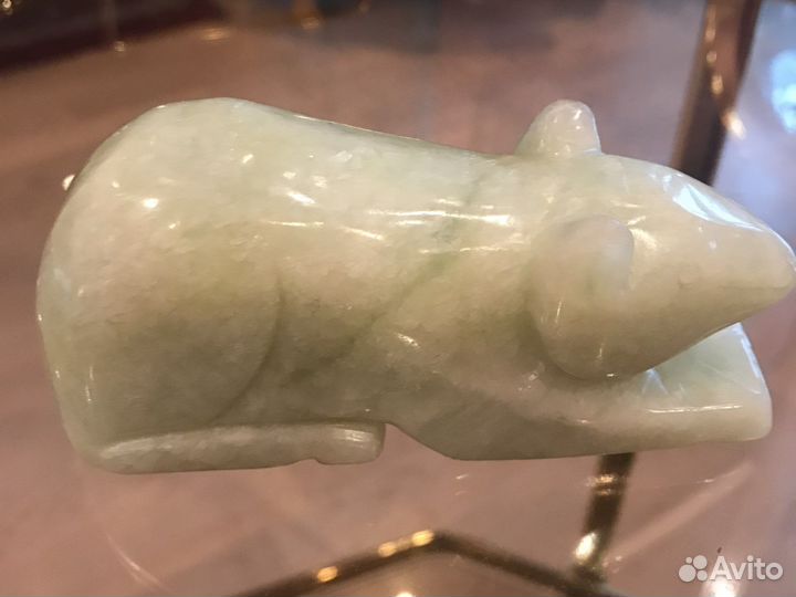Нефрит, фигурка Крыска, винтаж