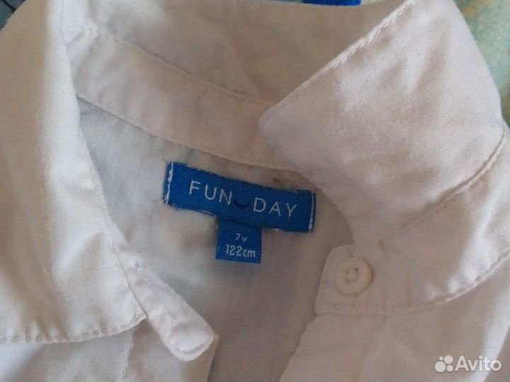 Школьная форма. Рубашка белая на девочку 122