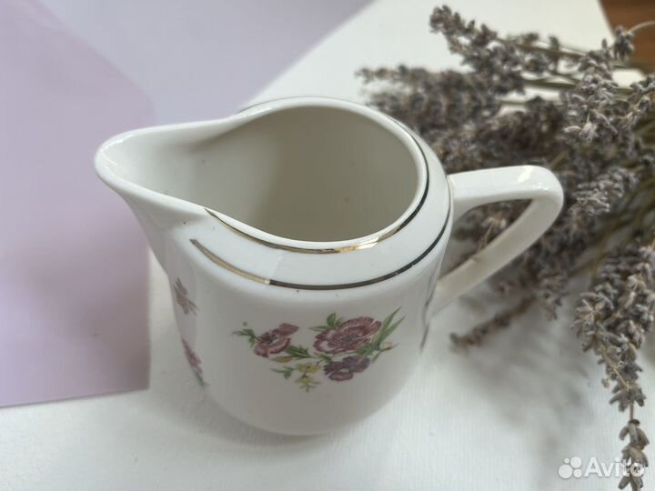 Дулево молочник сливочник СССР фарфор винтаж 1959г