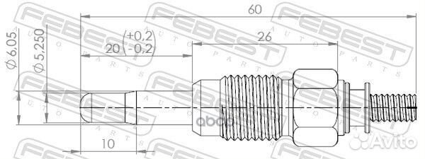 23642-002 свеча накаливания Audi 80/100/A4, VW