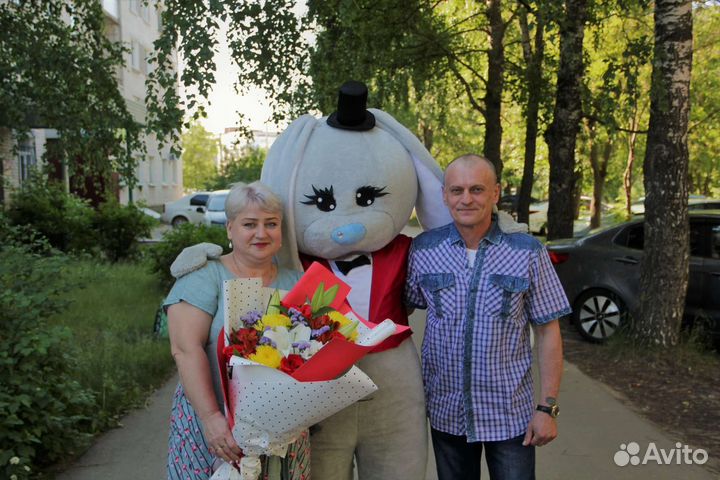 Мишка тедди ростовая кукла, Зайка