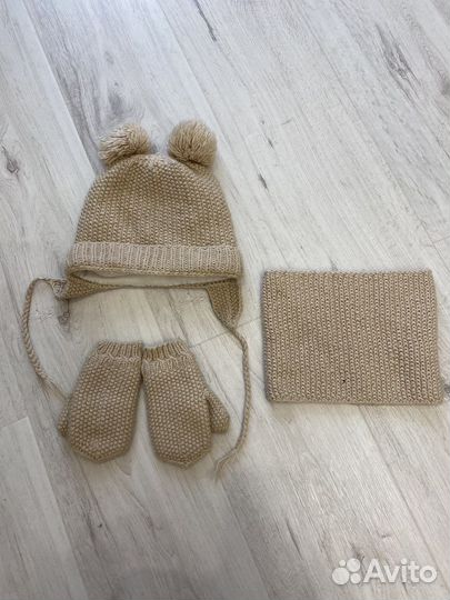 Шапка и снуд для девочки 2-3 года