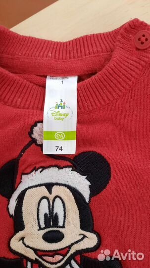 Новогодний свитер c&a 74 + боди