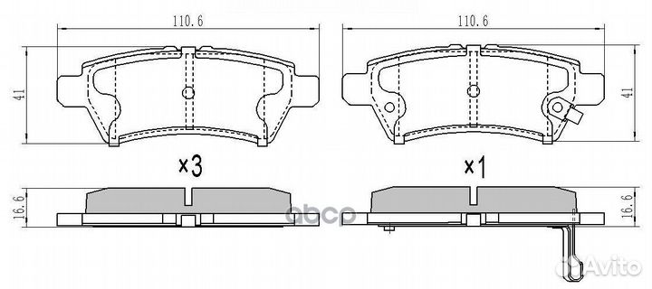 Колодки тормозные задние nissan pathfinder 05