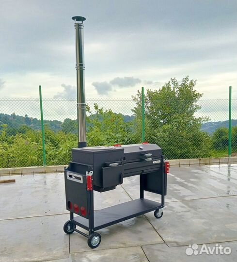 Мангал гриль барбекю коптильня печь комплекс