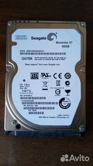 Жесткий диск Seagate, 500 Гб, 2.5