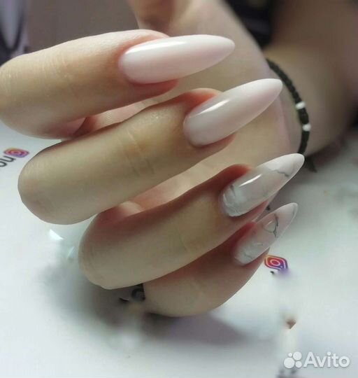Наращивание, гель-лак, маникюр