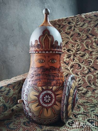 Футляр матрешка-богатырь СССР. Загорск