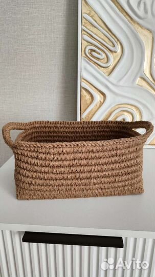 Джутовая корзина 20*30см