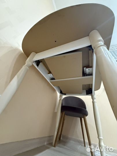 Стол обеденный раздвижной пластик мрамор