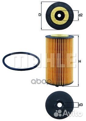 Фильтр масляный OX401DA OX401DA Mahle/Knecht