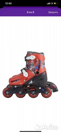 Коньки ролики детские человек паук