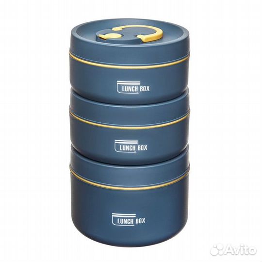 Ланч-бокс, 1.46 л, 3 секции, сохраняет тепло 3 ч