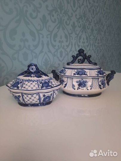 Гжель винтажссср Хозяйка меднойгоры самовар шкатул