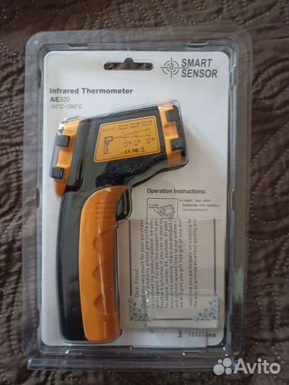 Пирометр термометр сенсорный бесконтактный -50+390